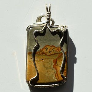 Gorgeous picture jasper pendant